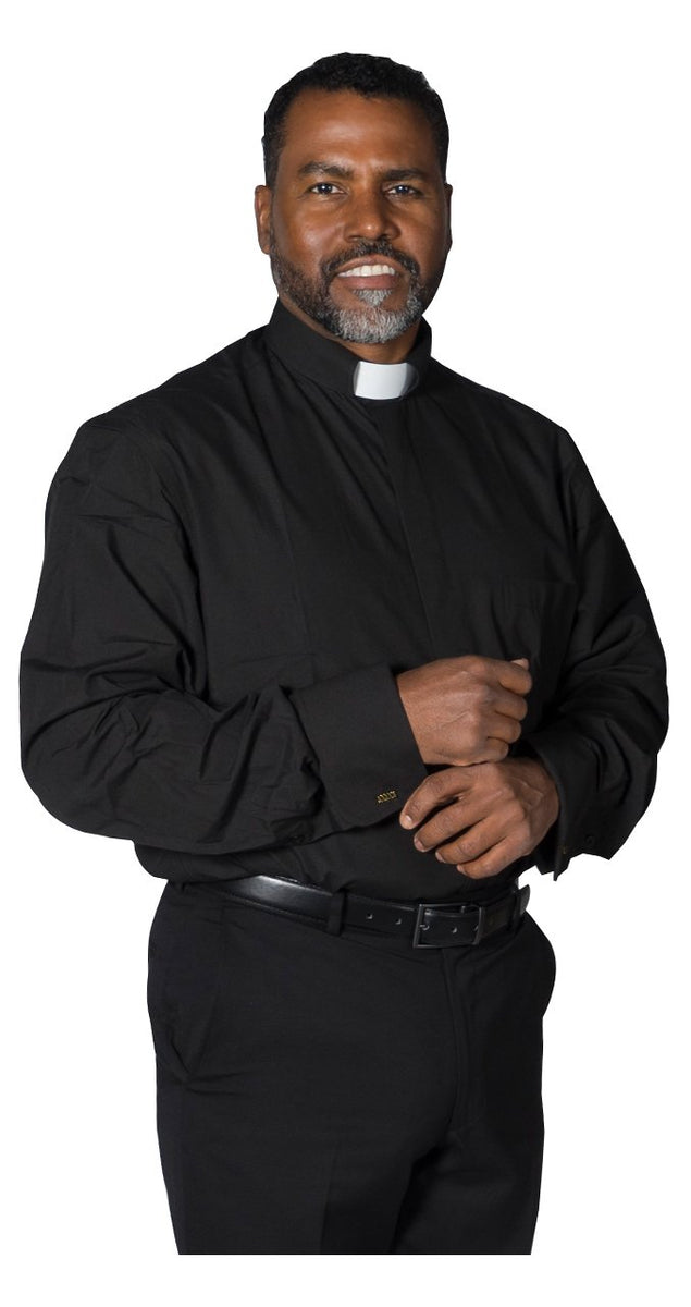 Clergy Dress Shirt French Cuff Tab Collar & Cuff Links – Trinity Robes