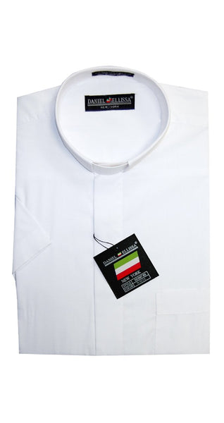 Clergy Shirt Tab Collar Short Sleeves Cotton Blend - Trinity Robes